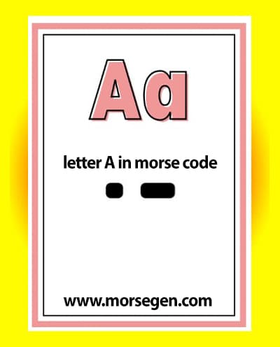 Letter A in Morse Code