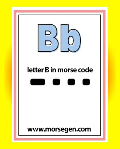 Letter B in Morse Code