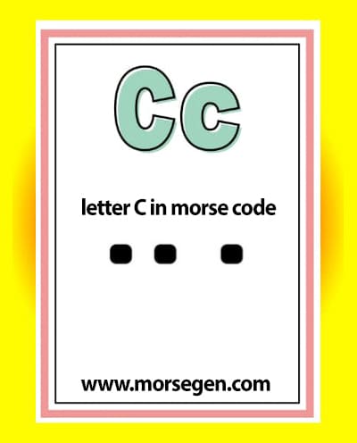 Lettre C en Code Morse