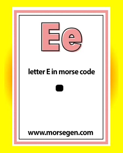 Lettera E nel Codice Morse