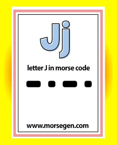 Buchstabe J im Morsecode