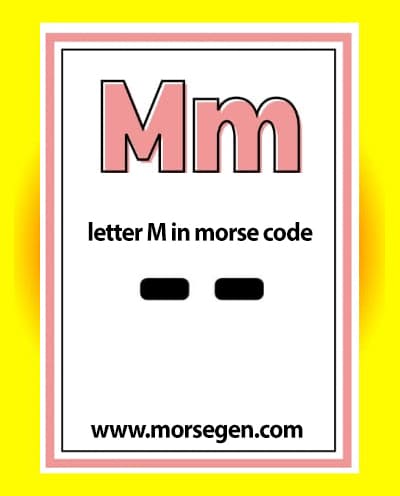 Letter M in Morsecode