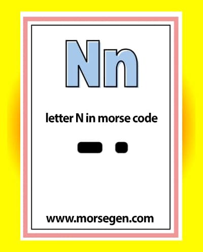 Letter N in Morsecode