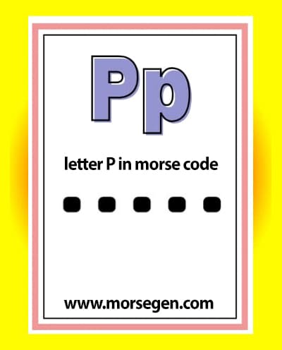 Lettre P en Code Morse