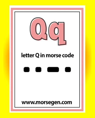 Lettre Q en Code Morse