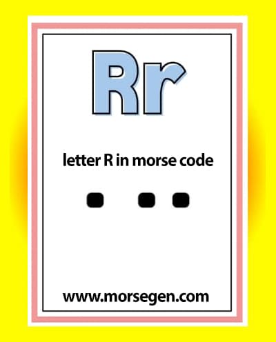 Letter R in Morse Code