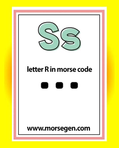 Lettre S en Code Morse