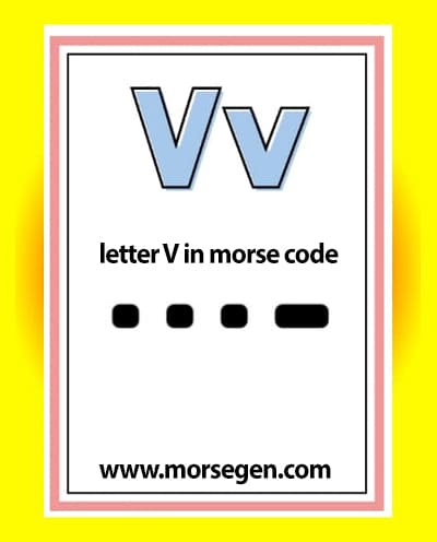 Buchstabe V im Morsecode