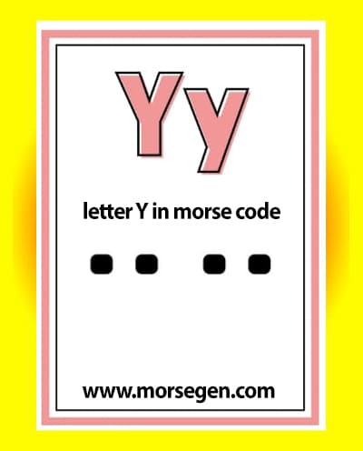 Letter Y in Morse Code