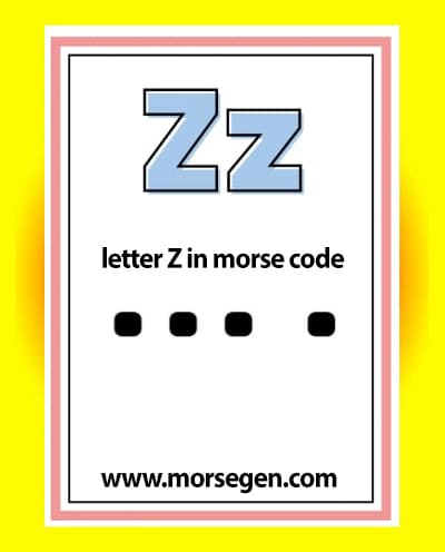 Lettre Z en Code Morse