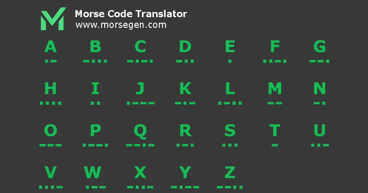 Morsegen Free Text To Morse Code Translator Tool 5807